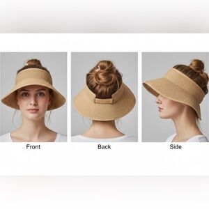 Stylish Tan Sun Visor for Women